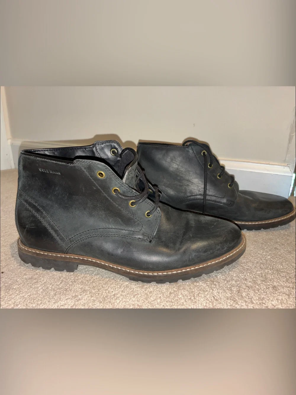 Cole Haan Black Leather Chukka Boots